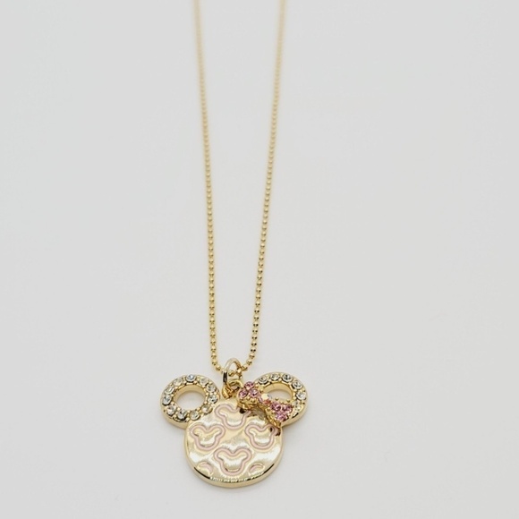 NWT Gold Tone Minnie Mouse Necklace - Picture 1 of 6